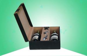 Wholesale Upscale / Noble Paper Packaging Boxes , Wine Wooden Gift Box With Golden Velvet Effect from china suppliers