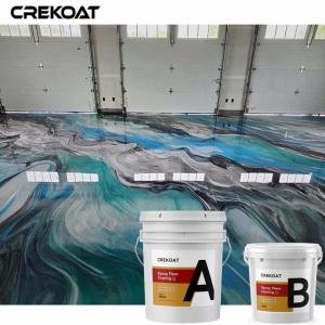 China Flowable Self Leveling Metallic Epoxy Garage Floor Coating Unique 3D Appearance on sale