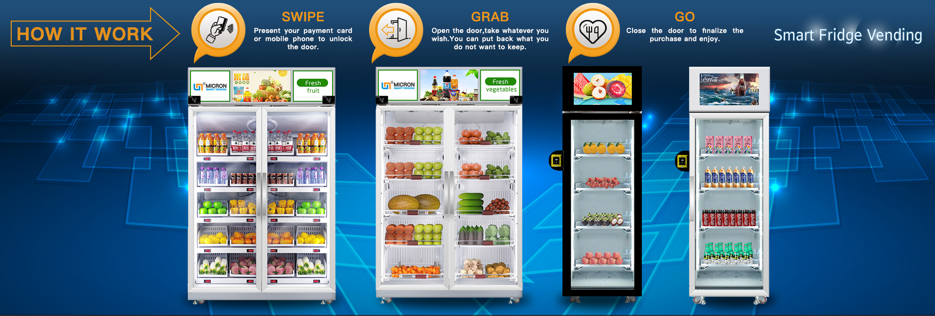 how does Micron egg milk vegetable smart fridge work