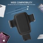 Small Iphone Car Holder Charger 15w With Three Axis Linkage Clamp Arm