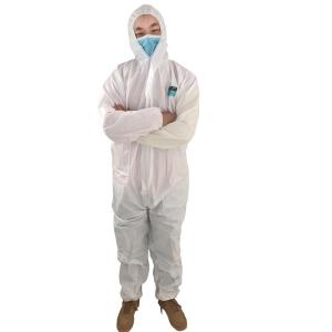 Wholesale Disposable Protective Coveralls Prevent Pollution , Unisex Protective Work Suit from china suppliers