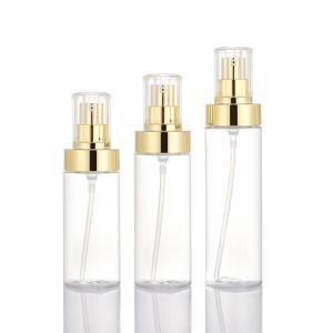 Wholesale Factory price high quality transparent gold pump lotion body cleanser empty bottle from china suppliers