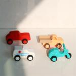 custom and wholesale Safe Silicone Vehicle Toys set for Babies ambulance truck