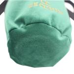 Customized Fabric Drawstring Gift Bag Dark Green Wine Bottle Bag