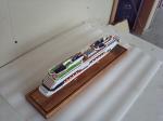Professional Wooden Model Boats Celebrity Infinity Cruise Ship Shaped , Solid