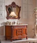 1800mm 33in Luxury Solid Wood White Bathroom Vanity Cabinets With Grain Top