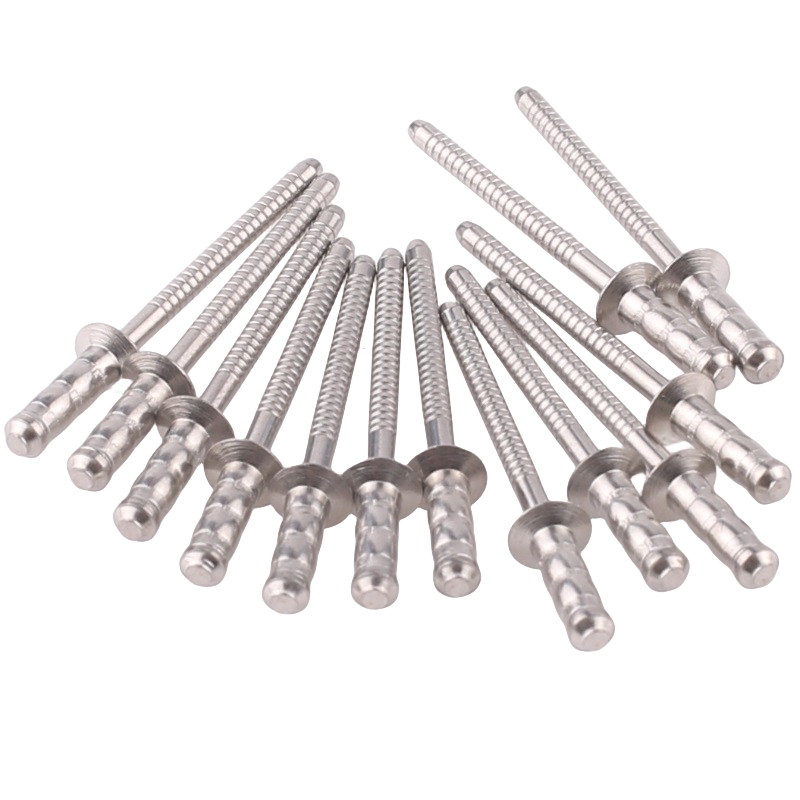 Aluminium Steel Blind Rivet Dome Head Open End Type Color Paint Industry Standard with Large Flange and Groove Design