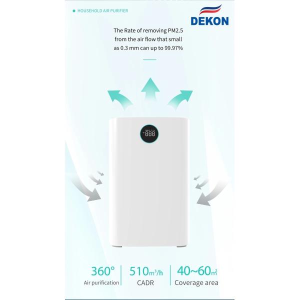 600CMH HEPA H14 PM2.5 Filtration air purifier with UVC air sterilizer and dininfection digital display touch control