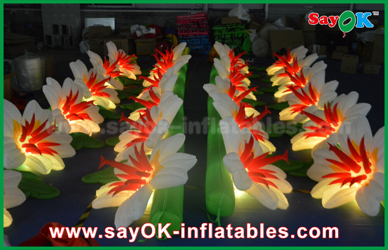 Customized Nylon Cloth Inflatable Lighting Decoration Wedding Flower Chain