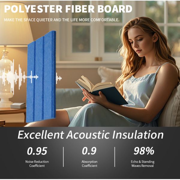 Polyester Fiber Sound Absorbing Board Natural PET Acoustic Ceiling Panel