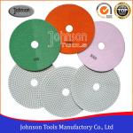 White Type Diamond Resin Polishing Pads , Stone Polishing Pads 75mm - 180mm