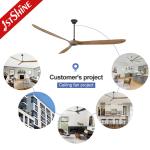Electric Power Source 220V DC Motor 88 Inch Wood Ceiling Fan with Smart Remote