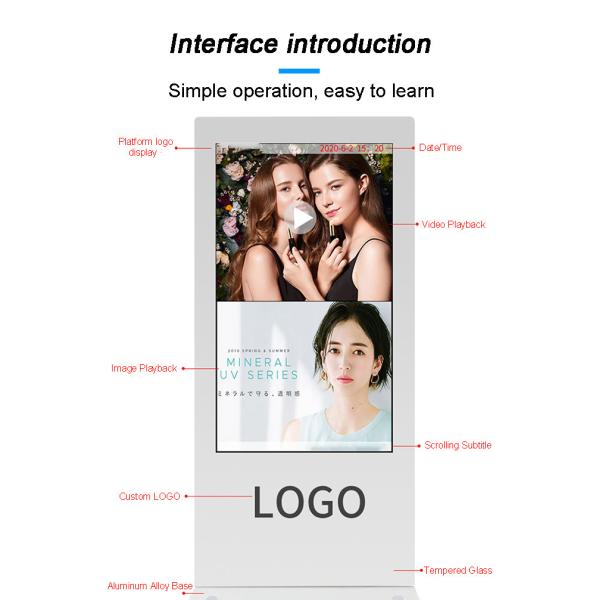 Outdoor Advertising Display Digital Signages Player Media 4K Android 2500 3000nits Monitor Totem