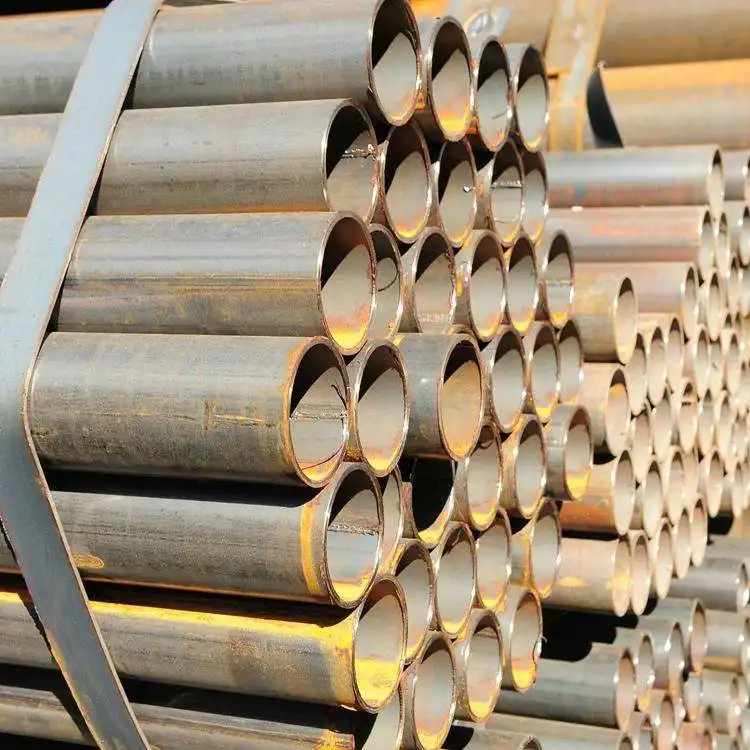 Factory Directly Sale ERW Iron Pipe 6 Meter Welded Steel Pipe Round Black Carbon Steel Pipe