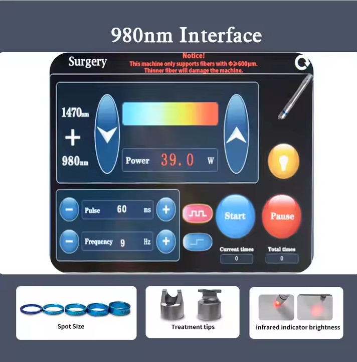 Skin Rejuvenation Body Sculpture 1470nm Endolift Fiber Coupled Laser Diode Machine