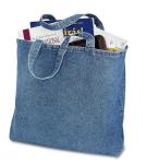 Denim Grocery Tote Bags Custom Logo Printable Stylish For Mums