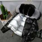 Fox Fur Collar Down Jackets Bubble Coats Women Short Coats for Ladies Puffer