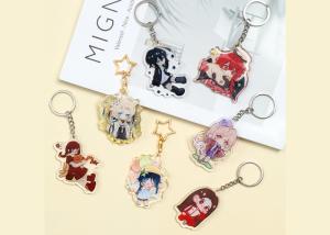 Wholesale Custom Clear acrylic key chain DIY creative anime cartoon key ring character pendant star humanoid set brand wholesale from china suppliers