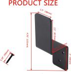 125*76mm Heavy Duty Steel Black Z Bracket Beam Support for Outdoors Wooden Frame