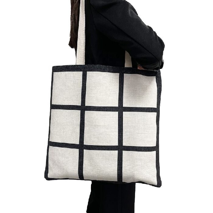 Personality Stylish Sublimation Grid-Patterned Shoulder Bag For Sublimation Printing