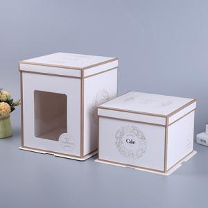 Wholesale 4 Inch Mousse Cake Kraft Paper Food Takeaway Boxes Thickened Open Window from china suppliers
