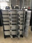 Vault Room Stainless Steel Bank Safe Deposit Locker With Red Color Storage Box