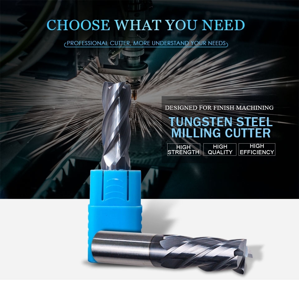 45 Degree Diameter Carbide End Mill 4mm Tungsten Steel CNC Milling Cutter 4 Flute End Mills Shank 4mm Metal Milling