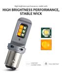 Long-Lasting 5W LED Brake Turn Signal Lights with 1156 Universal 12smd LED Bulbs