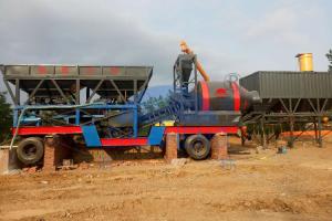 Wholesale Compact 35m3/H YHZG35 Mobile Ready Mix Concrete Plant from china suppliers