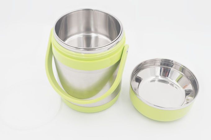 1.5L Outdoor used take away food container with plastic handle stainless steel portable food warmer