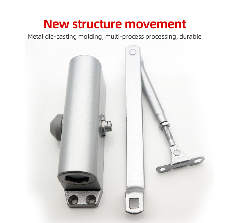 Fire Door Option Aluminum Hydraulic Heavy Duty Automatic Door Closer With Sliding Arm