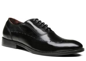 Wholesale Flats Mens Black Oxford Shoes Comfortable Insole Lacing Business Dress Shoes from china suppliers