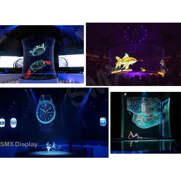 3D Holographic Projection Fabric Hologram Mesh Screen Transparent See Through