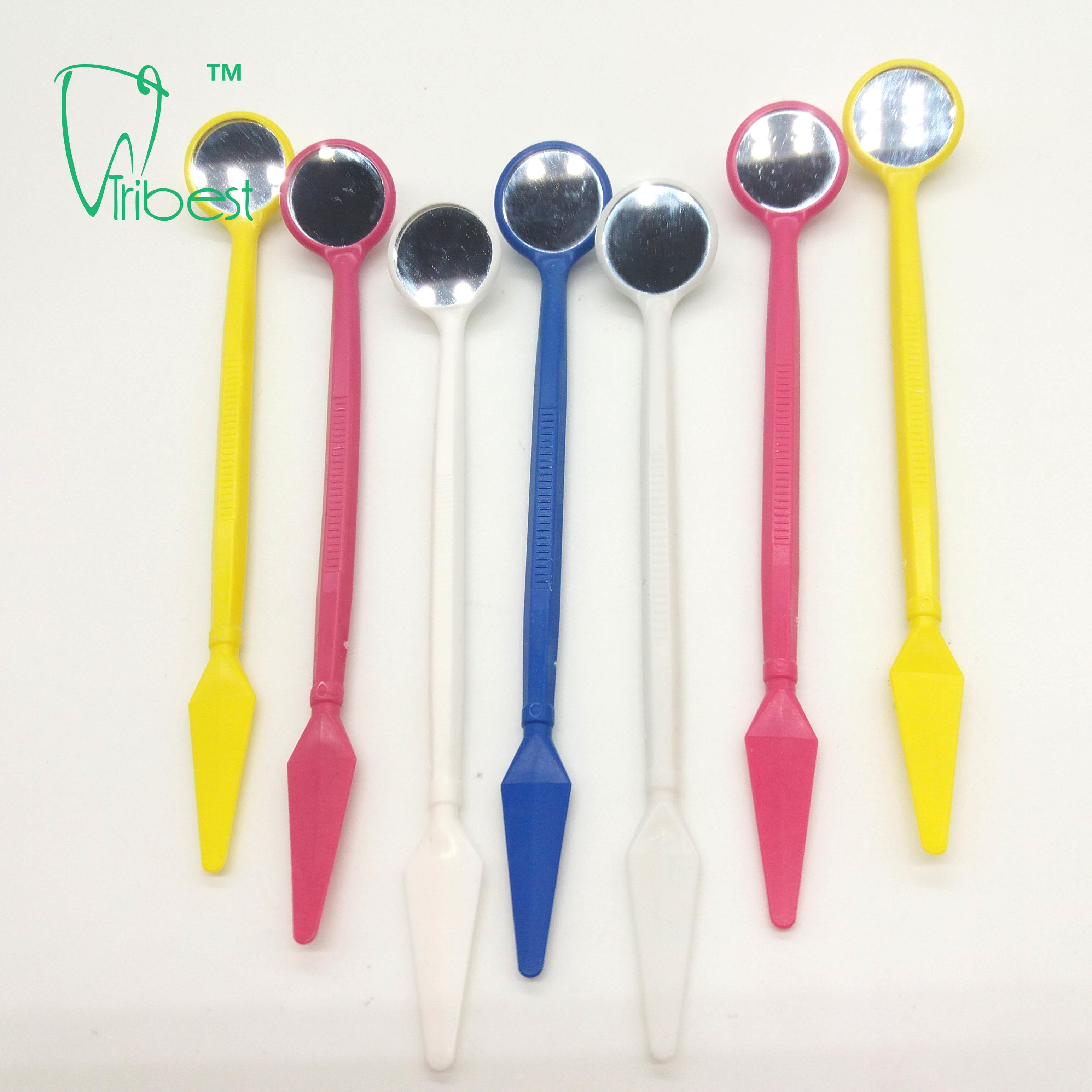 175mm PC Disposable Dental Mirror With Spatula
