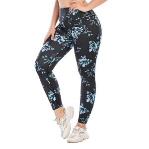 Wholesale Moisture Wicking Girls Patterned Yoga Pants Anti UV Polyester Spandex Workout Leggings from china suppliers