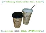 80mm / 90mm PS Paper Cup Lids Black For Hot Coffee Drinking Cup