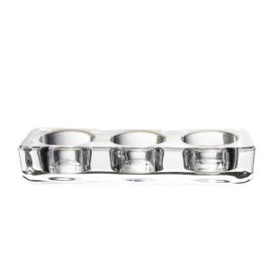 Wholesale Factory Custom Clear Transparent Candle Holder with 3 Tealight Set for party wedding decoration from china suppliers