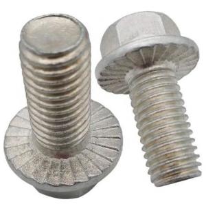 Wholesale DIN6921 Gr8.8 Hexagon Flange Head Bolts For Machine White Zinc Material from china suppliers