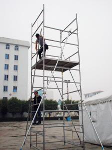 Wholesale Concert Engineering Frame Layer Truss Folding Work Ladder With Wheel from china suppliers