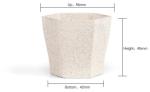 Wheat straw Compostable HEXAGON shape dessert cup,square wheat plastic dessert