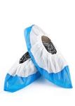 Anti Virus Blue Plastic Shoe Covers PP CPE Material Economical Health Care