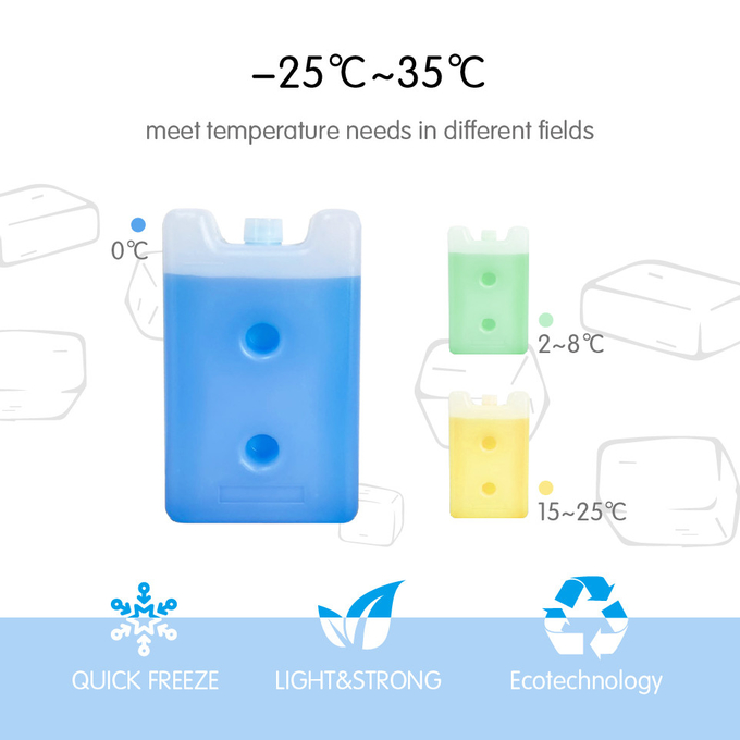 -25 Degree Phase Change Material Cold Plates Plastic PCM Ice Pack Container
