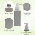 100ml Grey cylindrical smooth bottle with white spray for spray bottle