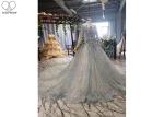 Colorful Lace Tailor Made Prom Dresses , Long Sleeve Beaded Prom Dress Big Tail