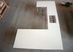 White Quartz Kitchen Worktops 25.5'' Wide With Sink Hole / Artificial Quartz