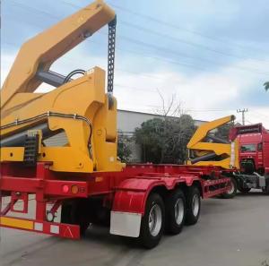 Wholesale CIMC 3 Axles Truck Crane 20Ft 40 Ft Type Container Carrier Side Loader Semi Trailer from china suppliers