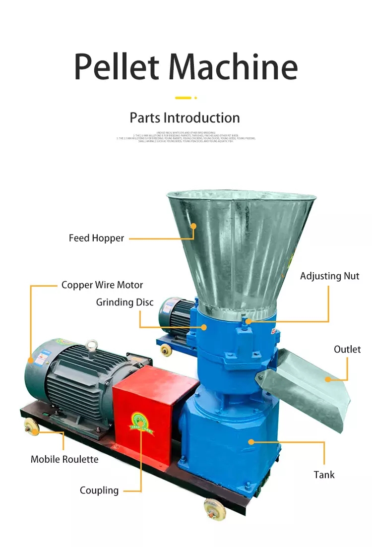 350-450kg/Hour Animal Poultry Fish Shrimp Hen Chicken Fowl Feed Pellet Machine