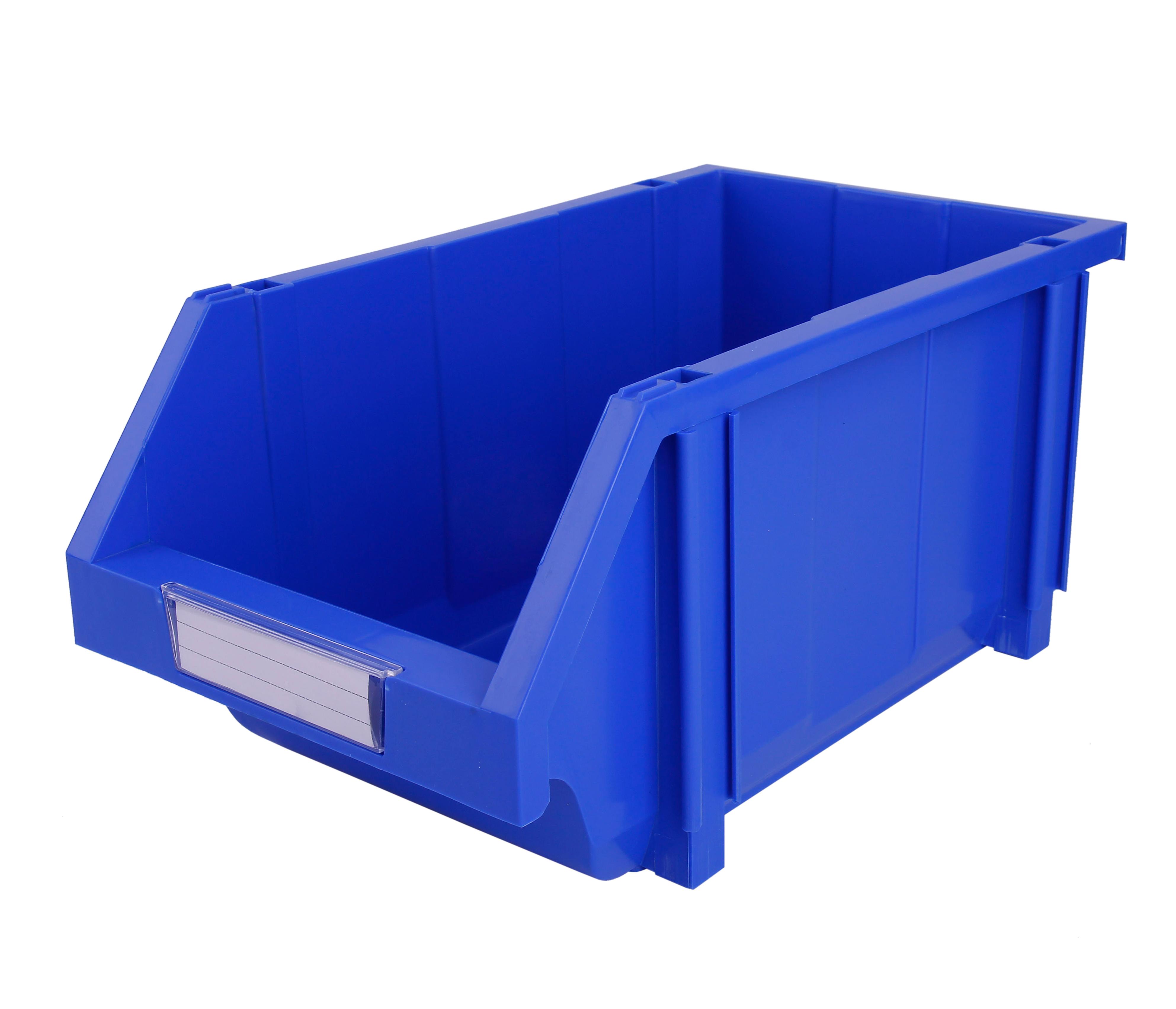 Foldable Stackable Plastic Storage Bin with Divider 214x370x175mm Multi-Function