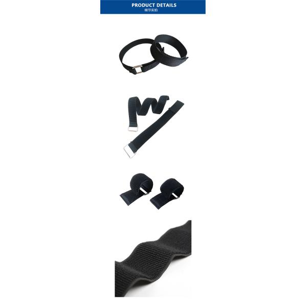 Iron Buckle Elastic Hook And Loop Fixing 180mm Elastic Loop Fastener For Binding And Fastening Goods
