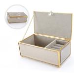 Beautiful Mirrored Glass Jewellery Box With Compartments , Glass Jewelry Storage
